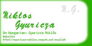 miklos gyuricza business card