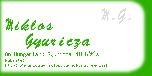 miklos gyuricza business card